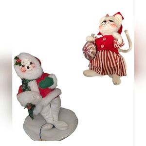 VTG Annalee Christmas Mouse Stuffed Dolls Bundle Lot